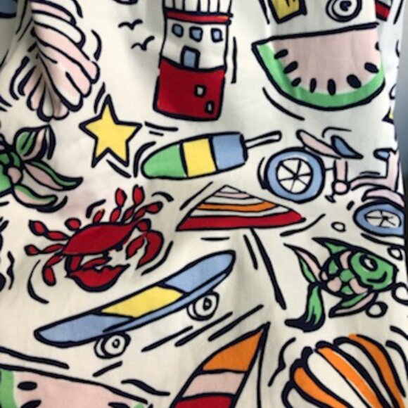 NWT Classic Prep Girls Smocked Hadley Dress Cool Cool Summer Print Size 10 - Picture 5 of 8